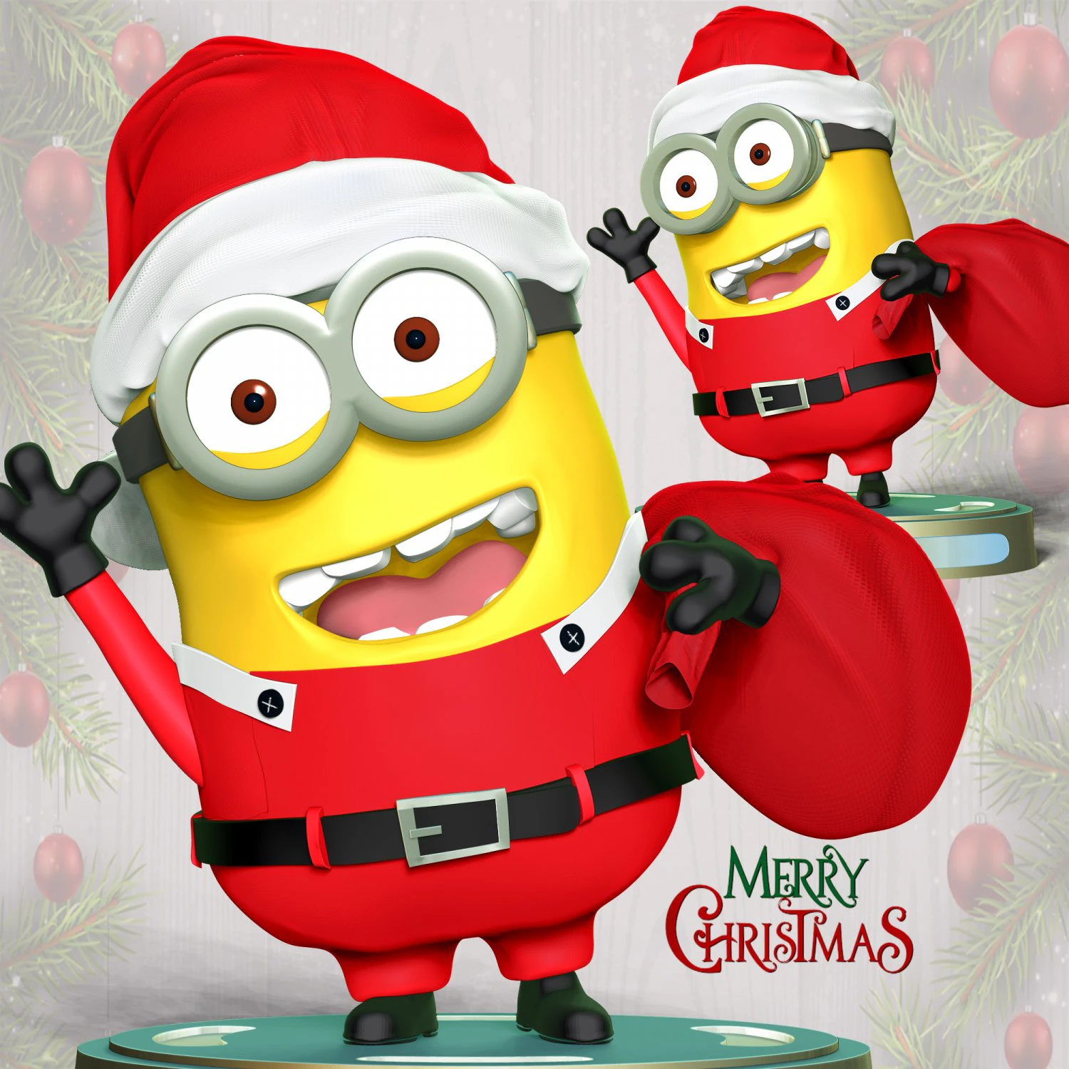 Santa Dave Minion 3D Print Model .c4d .max .obj .3ds .fbx .stl .blend
