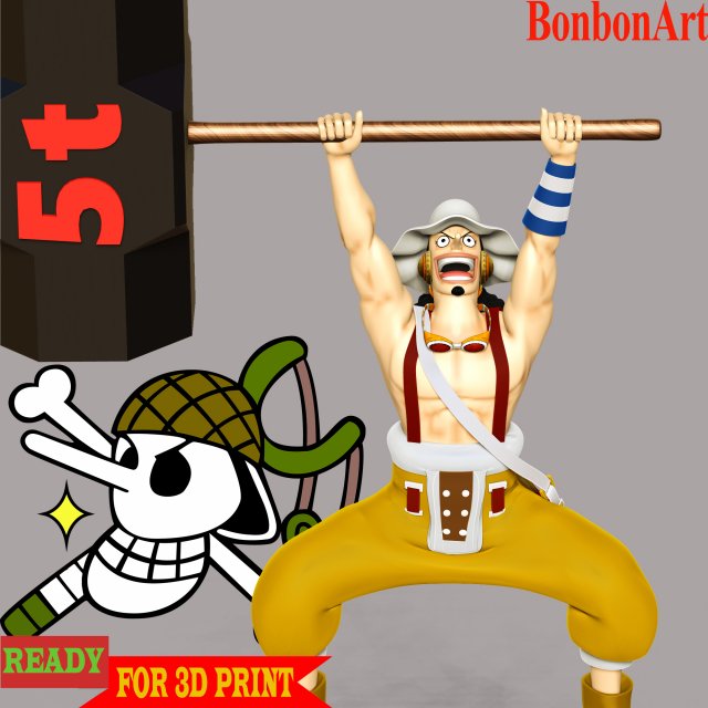 God Usopp - One Piece 3D Print Model .c4d .max .obj .3ds .fbx .stl .blend 