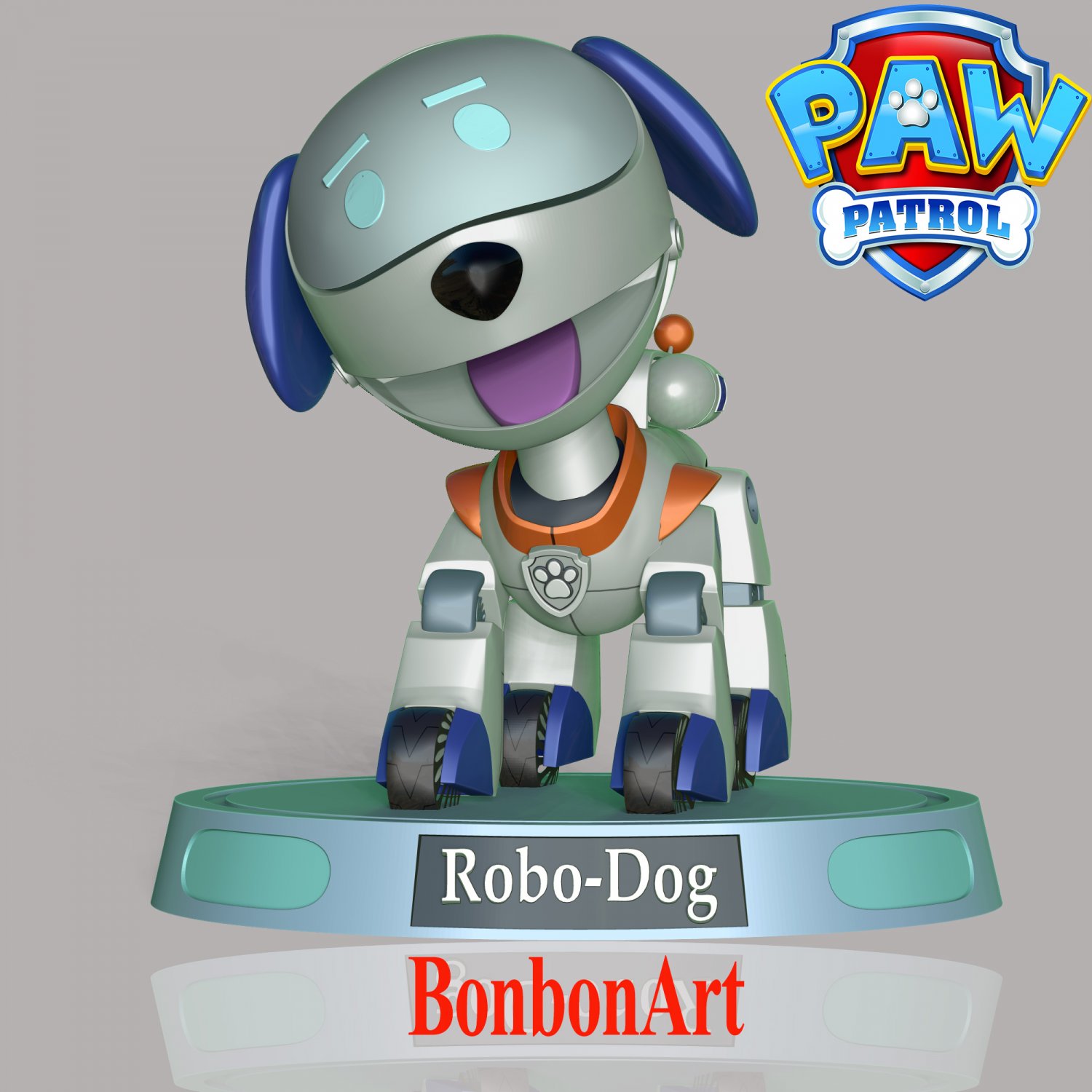 Robo-Dog Paw Patrol Free 3D Print Model in Figurines 3DExport