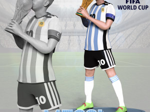 Lionel Messi 3D-Druckmodell