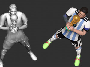Lionel Messi 3D-Druckmodell