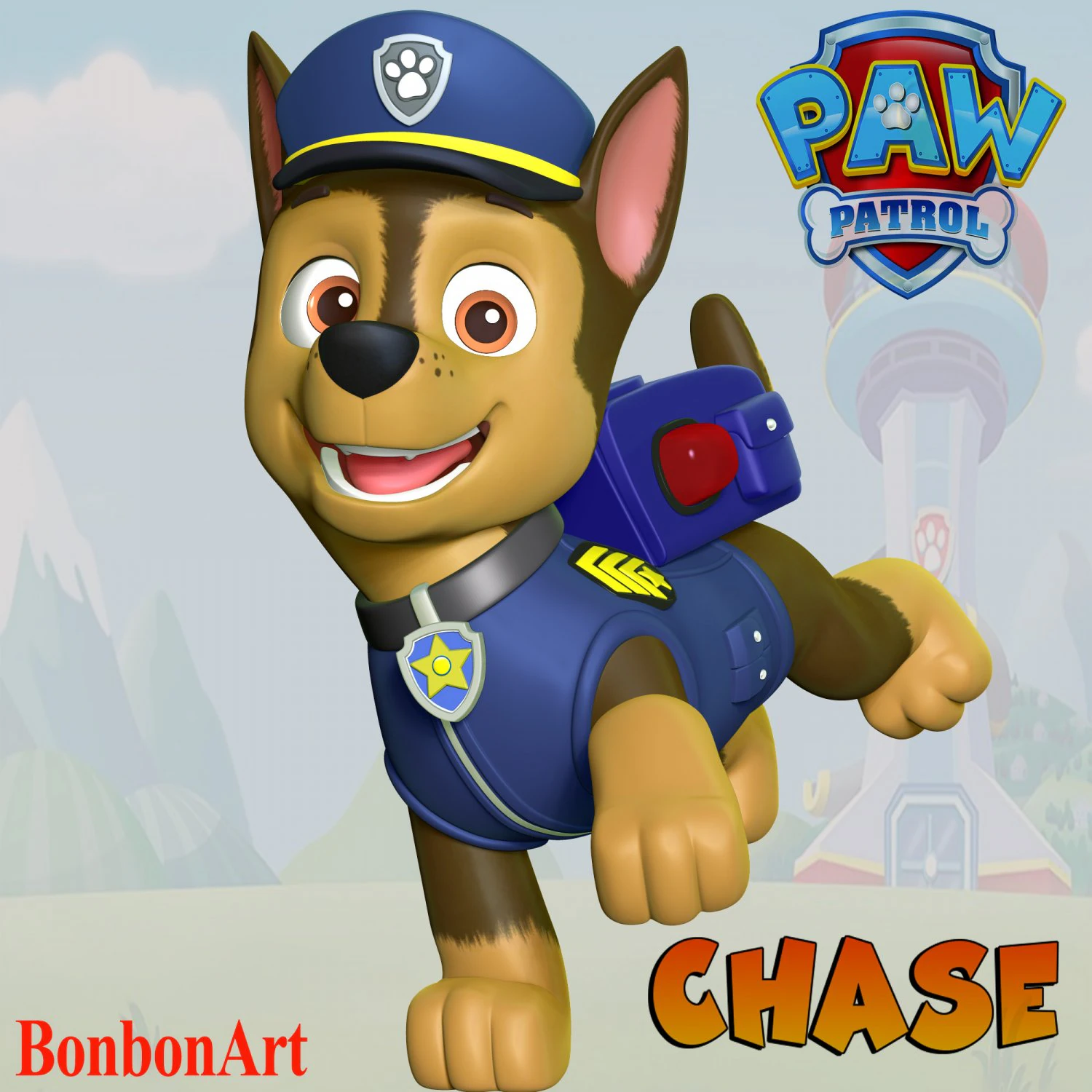 Chase 3D Print Model .c4d .max .obj .3ds .fbx .stl .blend