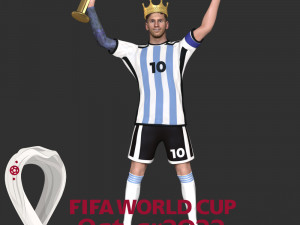 King Messi Model do druku 3D