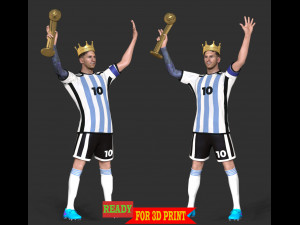 King Messi Model do druku 3D