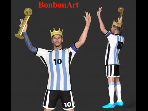 King Messi Model do druku 3D