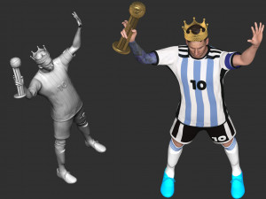 King Messi Model do druku 3D