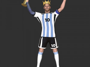 King Messi Model do druku 3D