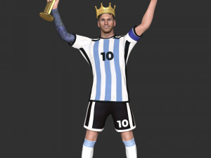 King Messi Model do druku 3D