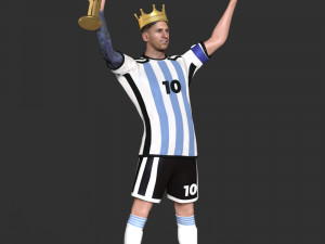 King Messi Model do druku 3D