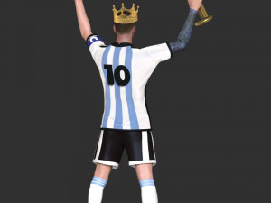 King Messi Model do druku 3D