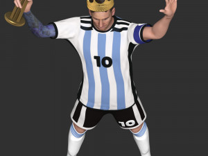 King Messi Model do druku 3D