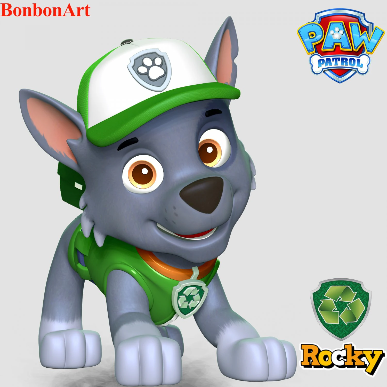Rocky 3D Print Model .c4d .max .obj .3ds .fbx .stl .blend 