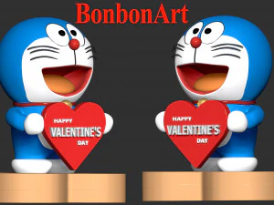 Doraemon - Valentines Day 3D Print Model