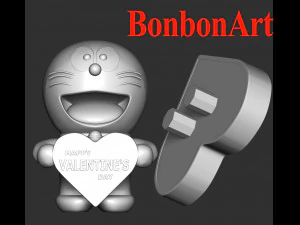 Doraemon - Valentines Day 3D Print Model