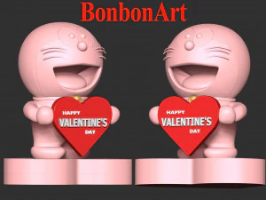 Doraemon - Valentines Day 3D Print Model