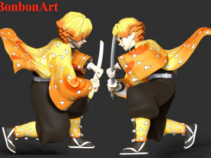 Zenitsu Agatsuma - Demon Slayer 3D Print Model