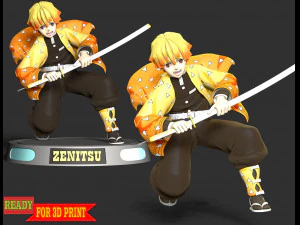 Zenitsu Agatsuma - Demon Slayer 3D Print Model