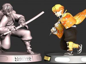 Zenitsu Agatsuma - Demon Slayer 3D Print Model