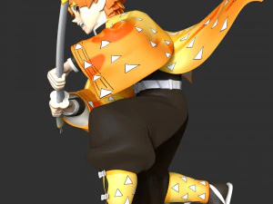 Zenitsu Agatsuma - Demon Slayer 3D Print Model