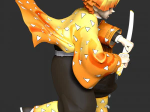 Zenitsu Agatsuma - Demon Slayer 3D Print Model