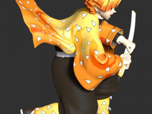Zenitsu Agatsuma - Demon Slayer 3D Print Model