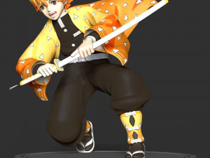 Zenitsu Agatsuma - Demon Slayer 3D Print Model