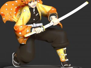 Zenitsu Agatsuma - Demon Slayer 3D Print Model