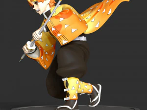 Zenitsu Agatsuma - Demon Slayer 3D Print Model