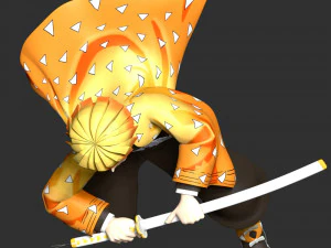 Zenitsu Agatsuma - Demon Slayer 3D Print Model