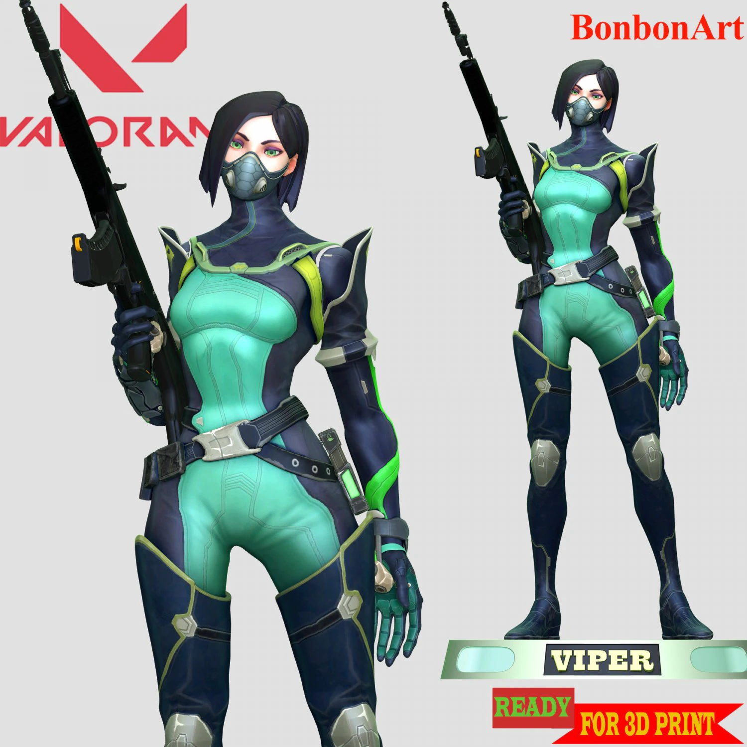 Viper - Valorant 3D Print Model .c4d .max .obj .3ds .fbx .stl .blend 