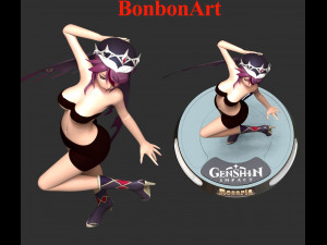 Rosaria - Genshin Impact Modèles 3D en vedette