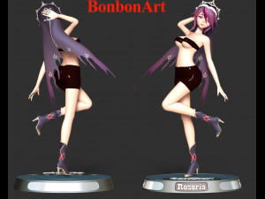 Rosaria - Genshin Impact Modèles 3D en vedette