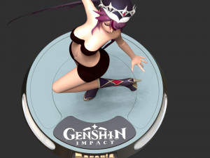 Rosaria - Genshin Impact Modèles 3D en vedette