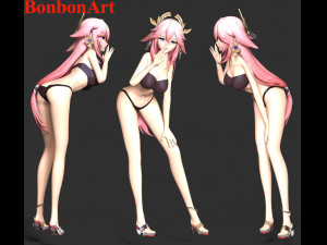 Yae Miko - Genshin Impact 3Dプリントモデル
