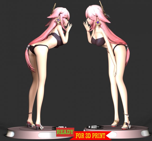 Yae Miko Genshin Impact 3d Print Model In Figurines 3dexport 2339