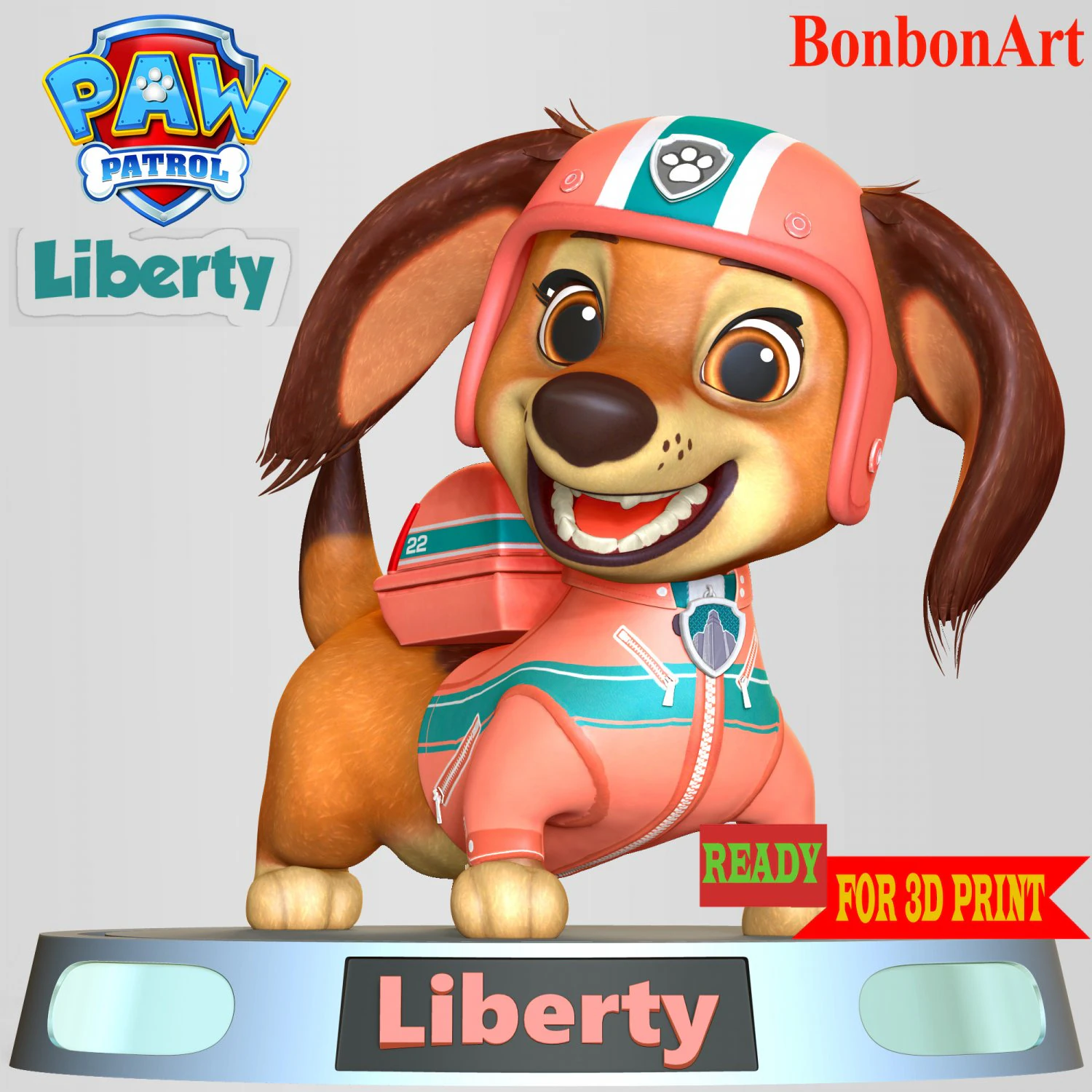 Liberty PAW Patrol The Movie 3D Print Model .c4d .max .obj .3ds .fbx .stl .blend 
