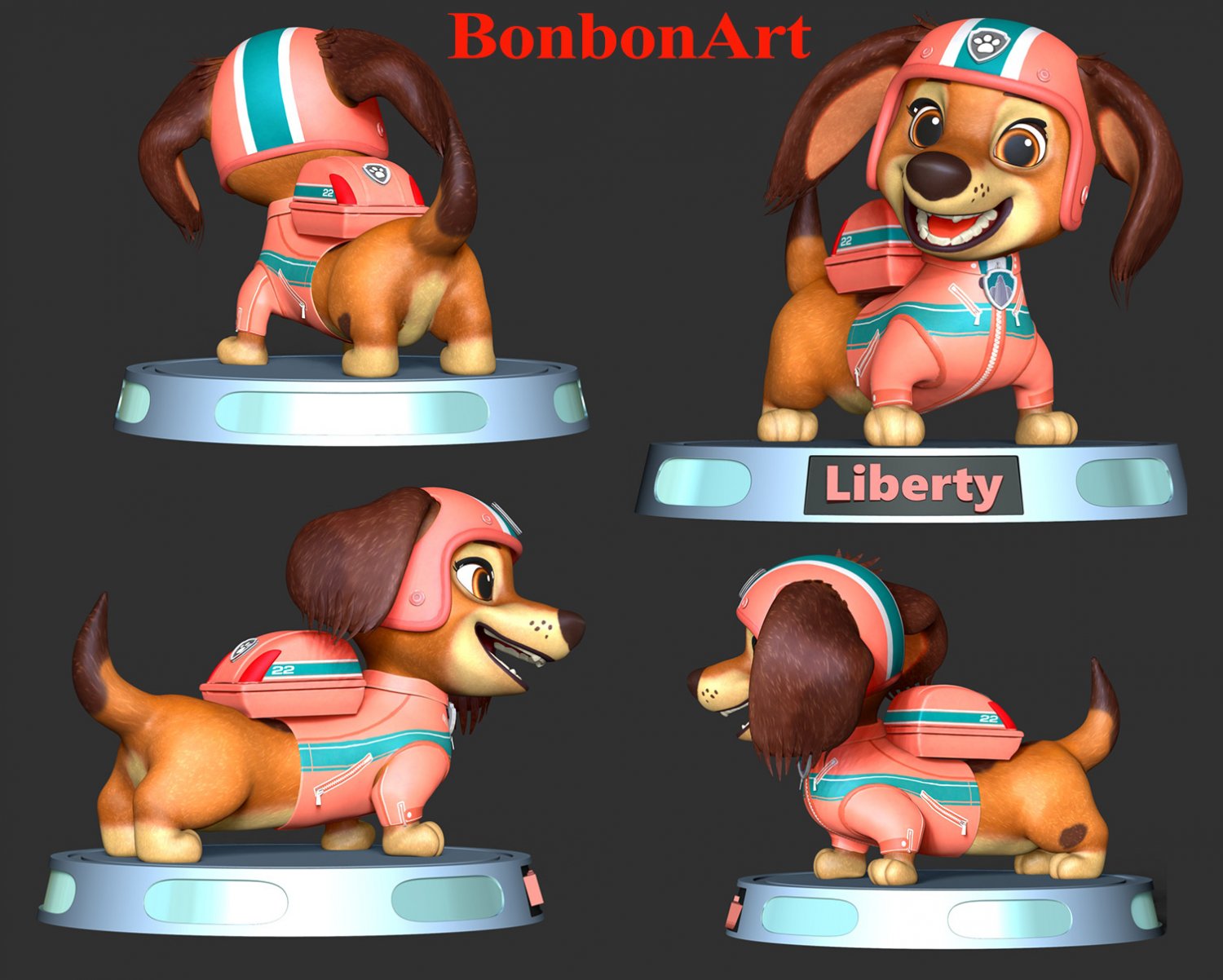 Archivo 3D Liberty - La Patrulla Canina La Película 🐉・Diseño de