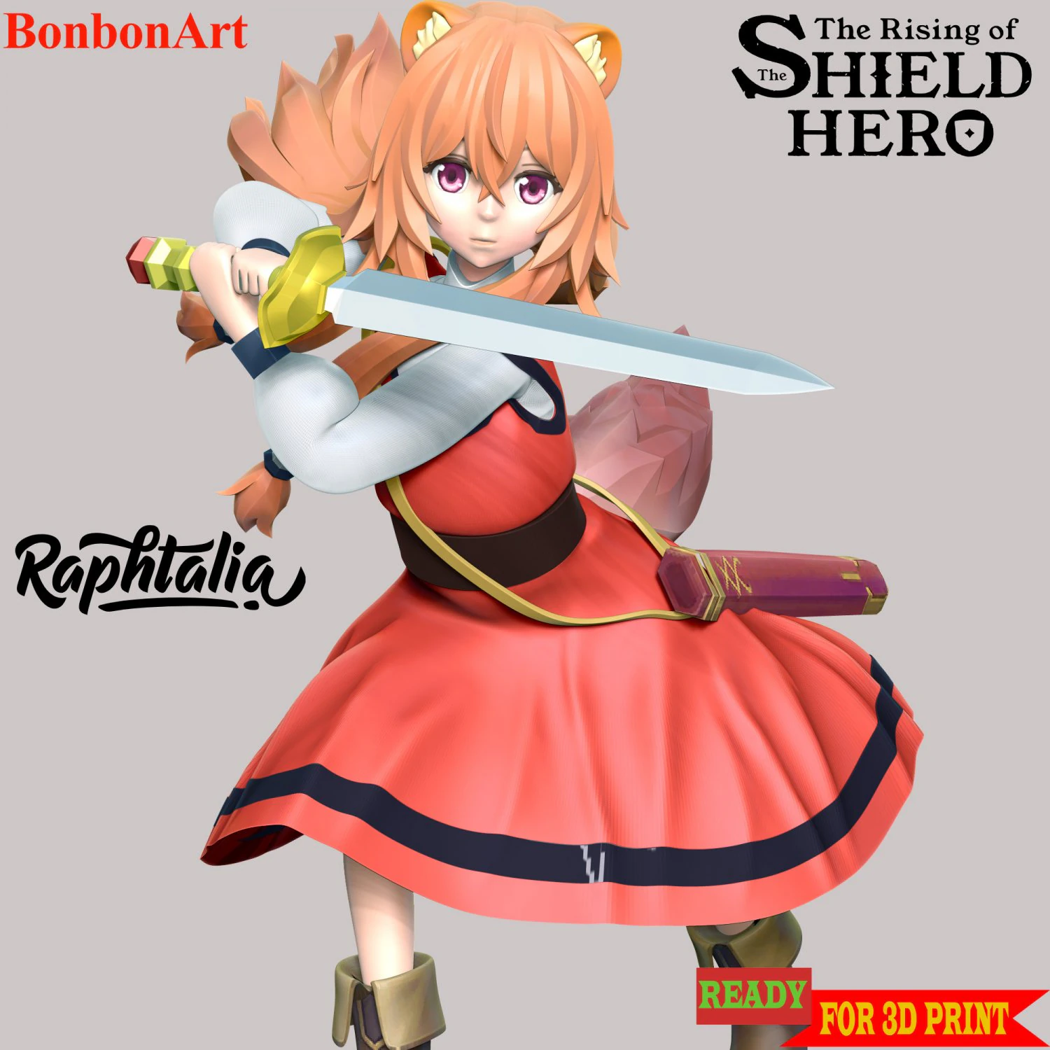 Child Raphtalia - TROTSH 3D Print Model .c4d .max .obj .3ds .fbx .stl .blend