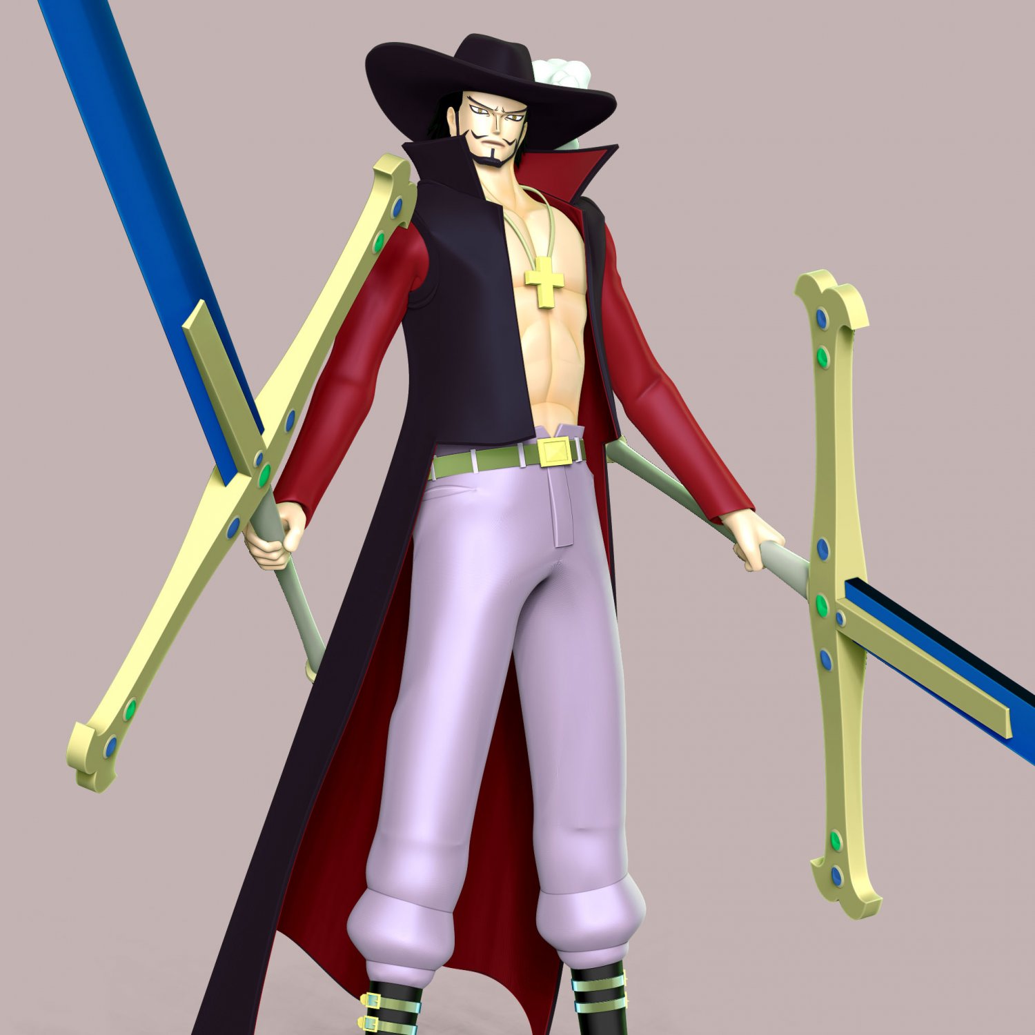 Yoru Dracule Mihawk Sword - One Piece Live Action Cosplay, 3D models  download