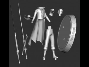 One Piece - Dracule Mihawk 3D-printmodel