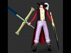 One Piece - Dracule Mihawk 3D-printmodel