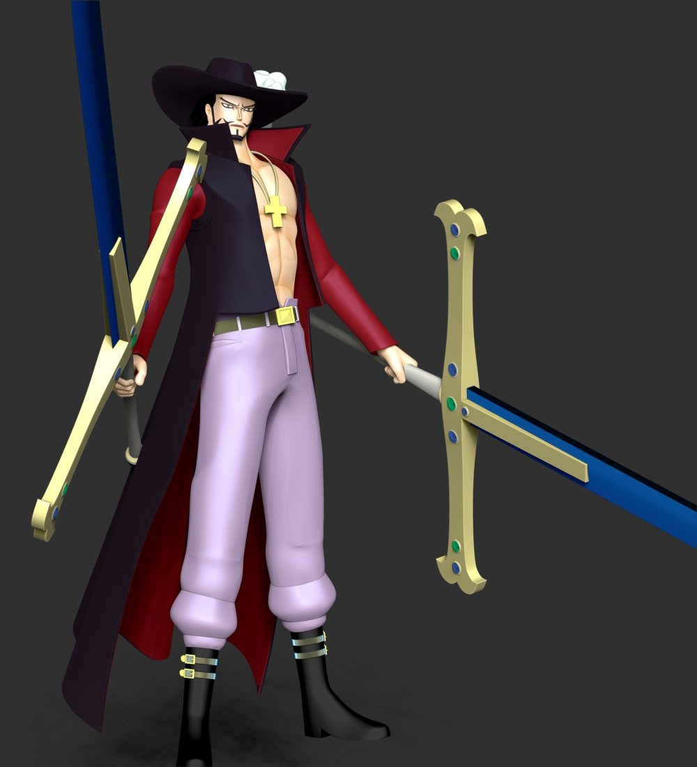 3D file Yoru Dracule Mihawk Sword - One Piece Live Action