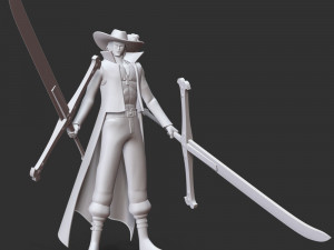 One Piece - Dracule Mihawk 3D-printmodel