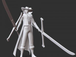 One Piece - Dracule Mihawk 3D Print Model