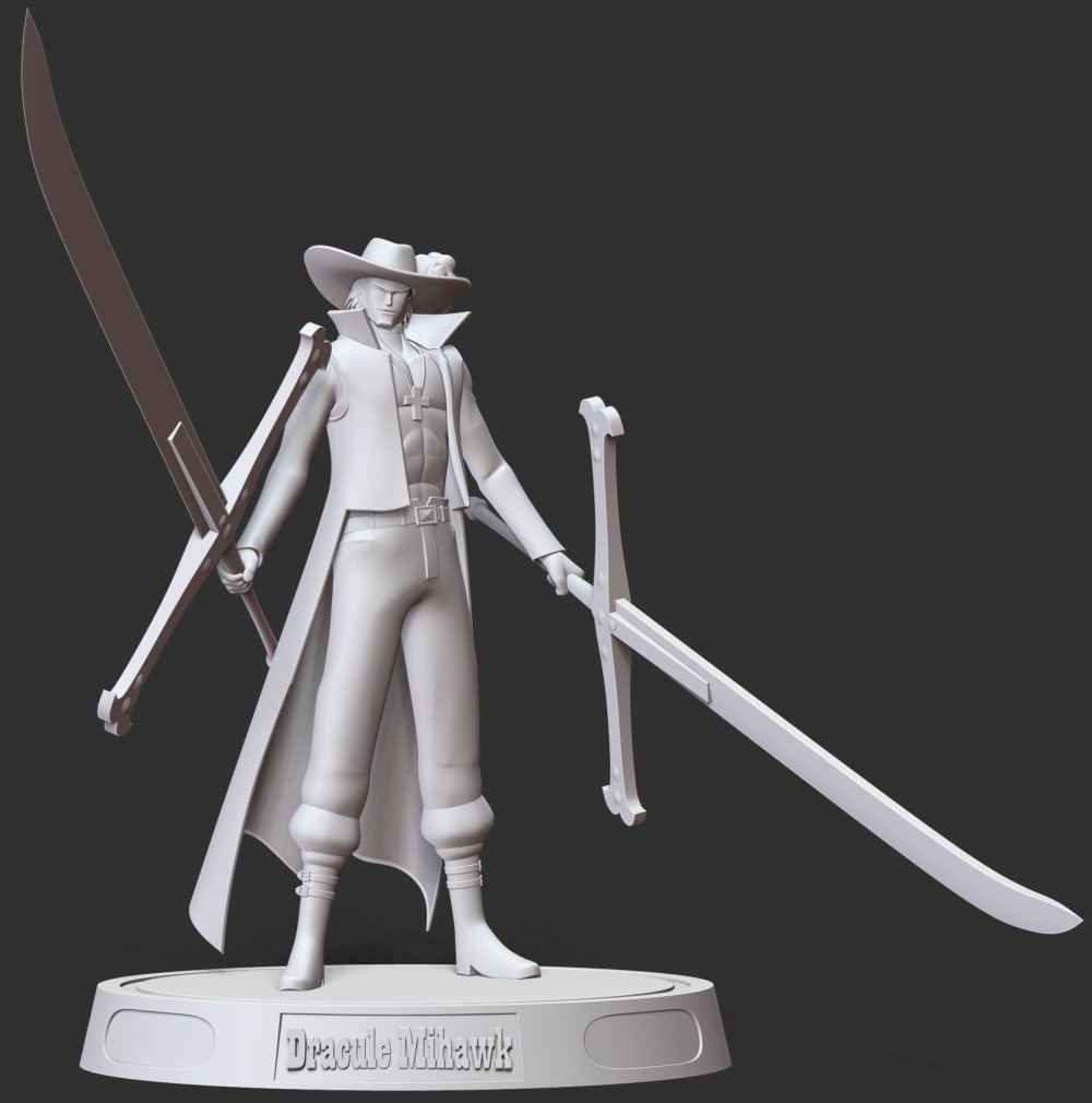 3D Modelling Anime Weapons: One Piece, Dracule Mihawk BlackSword