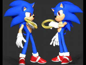 The Sonic Fanart 3D Print Model
