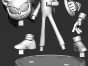The Sonic Fanart 3D Print Model
