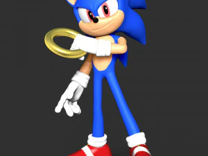The Sonic Fanart 3D Print Model
