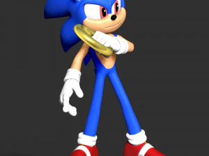The Sonic Fanart 3D Print Model