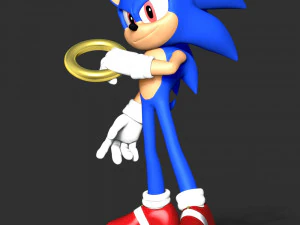 The Sonic Fanart 3D Print Model